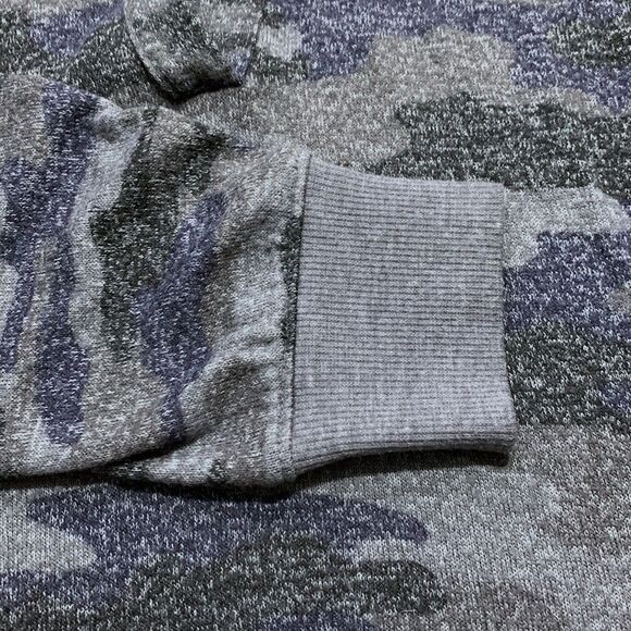 Lucky brand | Women’s Boho Soft Navy Blue Camouflage Hoodie Sweatshirt - Picture 10 of 11